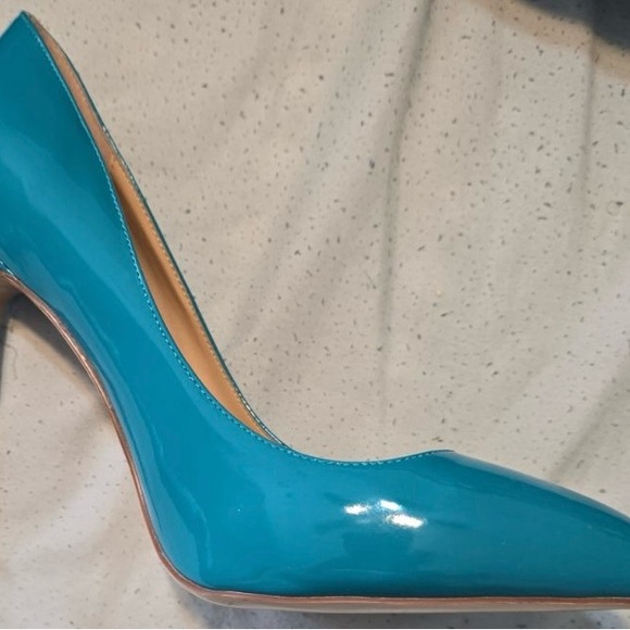 Pre-Owned Dark Turquoise Qunvngutui Pointed Toe Heels - Picture 9 of 10